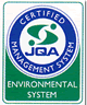 新潟メスキュードは国際標準化機構「ISO14001」環境マネジメントシステムの認証（廃棄物の収集運搬）を取得しています。<br />※対象事業場：環境事業部、新潟保管所